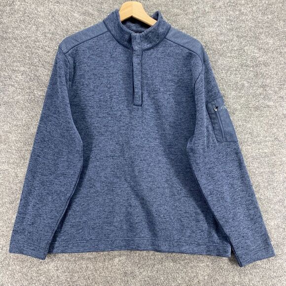 5/$45Greg Norman Jacket Men Large Blue Long Sleeve High Neck 1/4 Zip Regular Fit - Picture 4 of 9